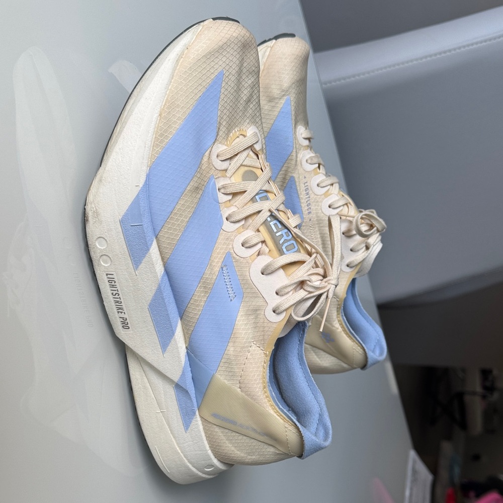 adidas Athletic Shoes Beige and Light Blue